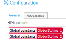 In case of a long style definition use multiple constants