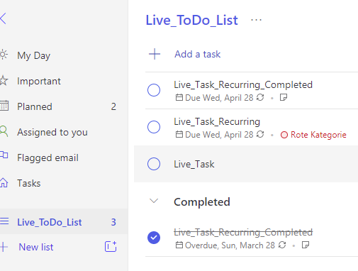 Copied tasks have been synchronized