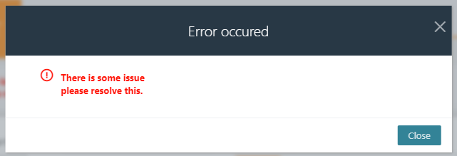 Error message of a `Validate form` action