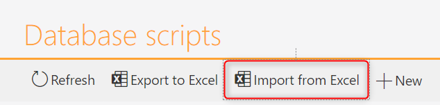 `Import from Excel` also triggers the default path transition. 
