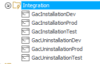 There are six PowerShell actions for install and uninstall.