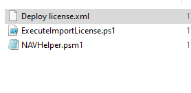 These files are necessary for the unattended license import.