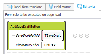This form rule will generate a button for the `save draft` path.