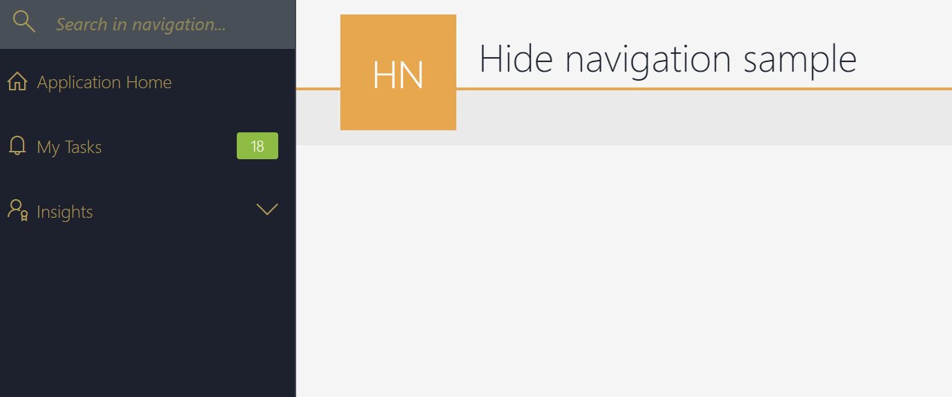 In normal mode navigation nodes are hidden