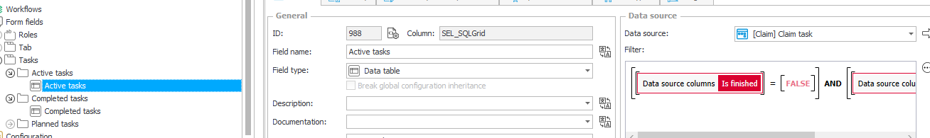 Use tabs so that open and closed workflow instances are not mixed.