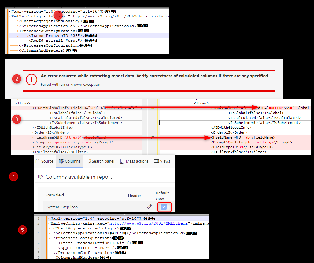 Ids are not marked as variables after an import