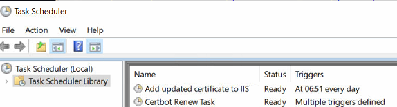 certbot already created a job to renew the certificate