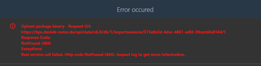 Not found error