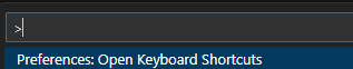 Open the keyboard shortcuts UI