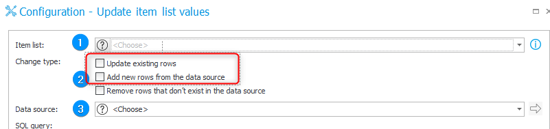 The 2022 action to update item list values will be replaced by the new one with different change types.