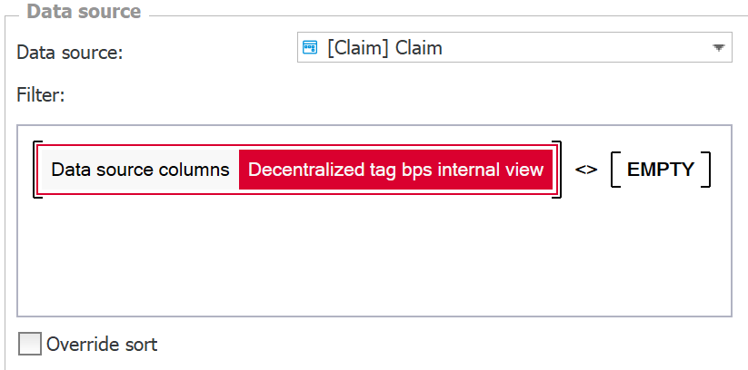 Alternative using a BPS internal view.