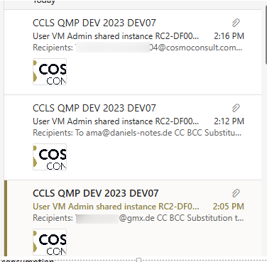 With active deployment mode even the public link mails are redirected.