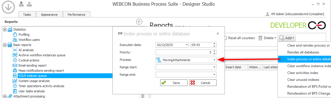 Select the process