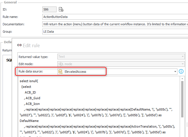 You need to change the `Rule data source` in the business rule.