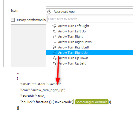 How to get the icon name.