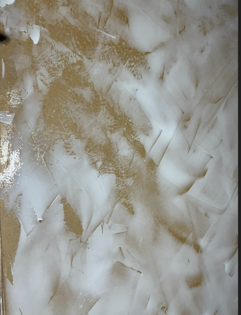 Final result of the spread glue.