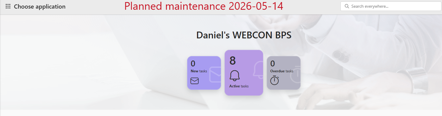 Displaying maintenance information with CSS.