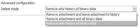 It's possible to remove the content of old versions for non-deleted attachments.