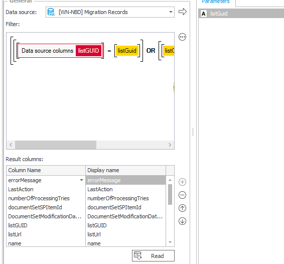 Running mode - Getting data from a data source