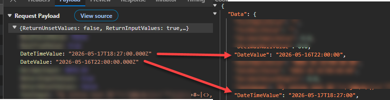 In this version WEBCON loses the time zone information