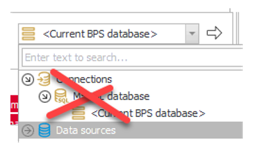 You can only select data sources in a UDA