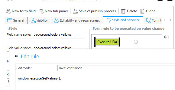 You can also execute the UDA using a form rule.