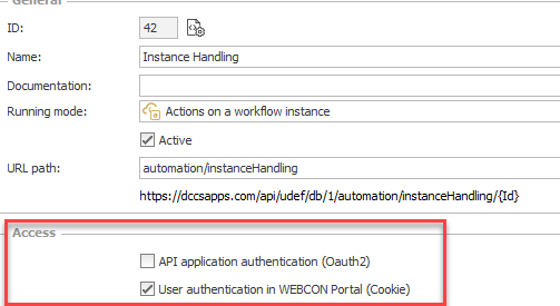 Activate the user authenticate for each UDA definition