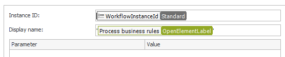 Using a business rules as a parameter value