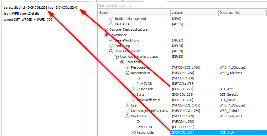 Switching to advanced mode makes it clear which fields are referenced.