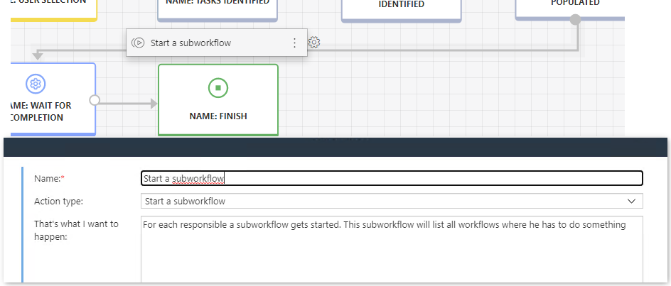 Defining what actions should be executed on a path